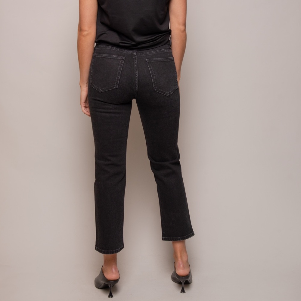 GIANNI BINI Stella black distressed straight leg jeans - Picture 2 of 8